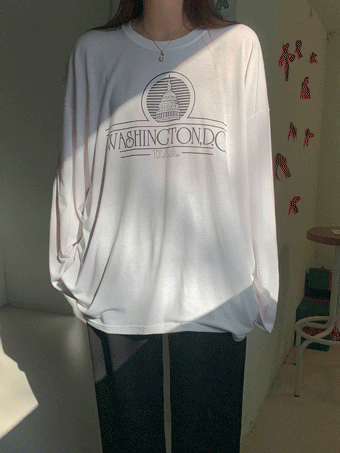 오스트 프린팅 긴팔 티셔츠 (4color)